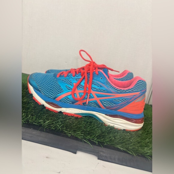 Women's 8.5 Asics Gel Cumulus 18 Blue Pink Silver T6C8N - Picture 1 of 8